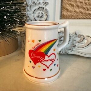 Vintage Marriott's Great America Heart Rainbow Toothpick Holder Made in Korea